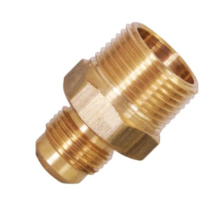 EVERFLOW 1/2" Flare x MIP Adapter Pipe Fitting; Brass F48-12
